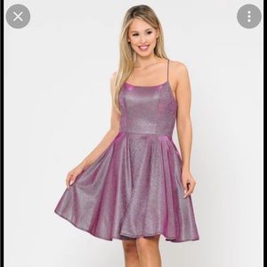 Ed Young Short Metallic Glitter Dress XS NWT